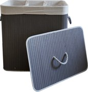 TRENDIE Bambusový kôš na prádlo 150l šedý + DARČEK