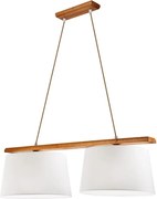 Závesný luster AIDA 2xE27/60W/230V dub