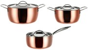 Silvercrest®  Hrniec s medenou vrstvou Premium, 24 cm + Hrniec, 20 cm + Kastról, 16 cm  (800011160)