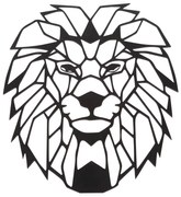 Drevená vyrezávaná dekorácia na stenu Lev, 39 x 37 x 1 cm