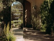 Personalizovaná nálepka na zrkadlo S50 – Welcome to the wedding of...