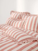 Obliečka na paplón z ľanu a bavlny's volánmi Posie