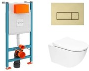 Závesný wc set Vitra S60 do ľahkých stien / predstenová SIKOVSG1, 1 ks
