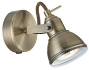 Searchlight 1541AB - Nástenné bodové svietidlo FOCUS 1xGU10/50W/230V mosadz