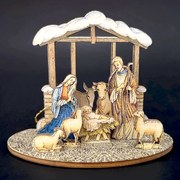 AMADEA Drevený skladací betlehem 3D 8 cm