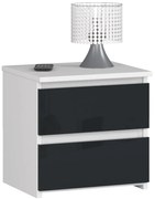 Nočný stolík Cleania CL2 (grafit lesk). Akcia -18%. Vlastná spoľahlivá doprava až k Vám domov. 1069508