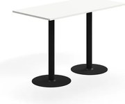 Barový stôl ALVA, 1400x700x900 mm, s kotvením do zeme, HPL, čierna/biela