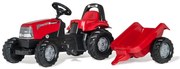 Šlapací traktor s vlečkou Rolly Toys 012411 červený