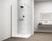 Erga Paris, sprchová zástena Walk-In 50x200 cm, 8mm číre sklo, zlatý matný profil, ERG-V02-PARIS-050x200-CL-GB