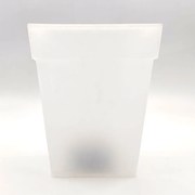 Bezdoteku LED solárny svietiaci kvetináč hranatý studená biela, iPRO, 1W, studená biela