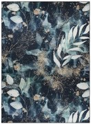 Dywany Łuszczów, Kusový koberec ANDRE Leaves 1336, 120x170, modrá, chodba / predsieň