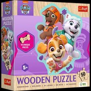 Puzzle drevené nepravidelné tvary Tlapková patrola/Paw Patrol 50 dielikov