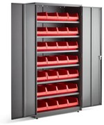 Dielenská skriňa na náradie Supply s mech. zámkom, 1900x1020x500 mm, šedá