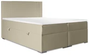 Manželská posteľ Boxspring 160 cm Morcano (béžová) (s úložným priestorom). Akcia -20%. Vlastná spoľahlivá doprava až k Vám domov. 1044275