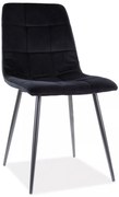 Stolička Mila Velvet Čierna
