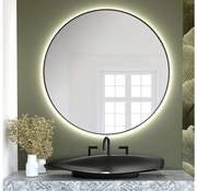 Baltica Design - LED zrkadlo s podsvietením BRIGHT 15W/230V 4500K pr. 100 cm IP65 čierna