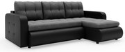 Rohová sedačka Vergil (čierna + sivá) (P). Akcia -19%. Vlastná spoľahlivá doprava až k Vám domov. 1042538