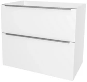 Mereo, Mereo Mailo, kúpeľňová skrinka 81 cm, chróm madlo, Multidecor, Biela vysoký lesk perlička, MER-CN591SBIEL