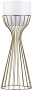 KOVOVÝ KVETINÁČ SO STOJANOM GLAM 56X20 CM BIELA/ZLATÁ