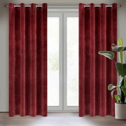 ZATEMŇOVACÍ ZÁVES NA KRÚŽKOCH RIA 140X250 CM BORDOVÁ