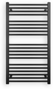 Erga Puerto, vykurovacie teleso 1100x600 mm, 487W, čierna matná, ERG-LAV-GRZE-BK-60110