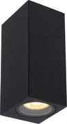 Lucide 69800/02/30 - Vonkajšie nástenné svietidlo ZARO 2xGU10/35W/230V IP44 čierna