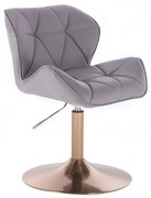 LuxuryForm DESIGN Stolička MILANO na zlatom tanieri - šedá
