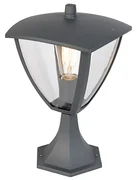 Moderná vonkajšia lampa s podstavcom tmavosivá - Platar
