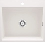 Deante Magnetic, 1-komorový granitový drez 560x520x220mm, biela matná, DEA-ZRM_A10A