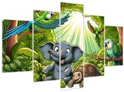 Obraz - Veselé zvieratká (150x105 cm)