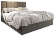 Čalúnená posteľ boxspring MERALIS 160x200 cm sivá Matrac: Bonell pružinová matrac