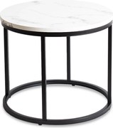 PROXIMA.store - Dizajnový konferenčný stolík CONNY FARBA: biely mramor, FARBA NÔH: čierna