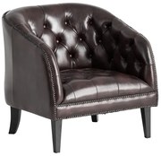 furniture-nabytek.cz - Kreslo Chesterfield Oakland z pravej kože, hnedé