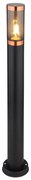 Globo 31588BC - Vonkajšia lampa BOSTON 1xE27/23W/230V IP44 80 cm čierna/meď