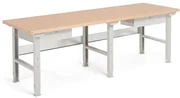 Dielenský stôl Robust s 2 zásuvkami, 2500x800 mm