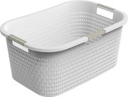 Kôš na čistú bielizeň COUNTRY biely, 40 l