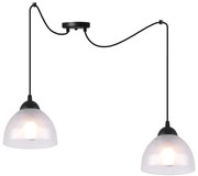 Závesné svietidlo Venice Spider, 2x mliečne sklenené tienidlo