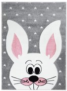 Detský koberec Zajac Bueno 1414 sivý