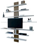 Obývacia stena Zeb biela/orech