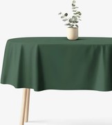 Goldea oválny obrus 100% bavlnené plátno - tmavo zelený 120 x 160 cm