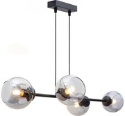 Luster na lanku LATIL 4xE27/60W/230V čierna