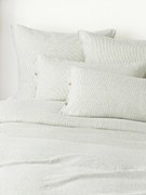 Ľanová obliečka na paplón's vypraným vzhľadom a's jemnými pruhmi Rinna