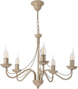 Luster na reťazi ANTON 5xE14/60W/230V béžová