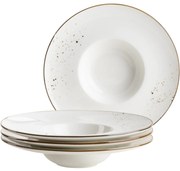 Mäser 4-dielna súprava gurmánskych tanierov Pintar White hnedé bodky 26 cm
