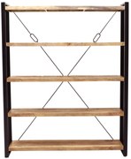 furniture-nabytek.cz - Knižnica kov drevo mango 140x200x35