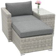 DEOKORK Ratanová variabilná zostava SEVILLA 2in1 (sivá)