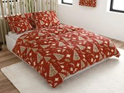 Obliečky z mikrovlákna GOLD CHRISTMAS červené Rozmer obliečky: 70 x 90 cm | 140 x 200 cm