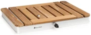 Sumatra Teak Square, záhradná sprcha, hliník, tíkové drevo, rukoväť