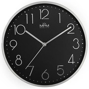Kovové hodiny čierne MPM Metallic Elegance ∅ 300 × 40 mm