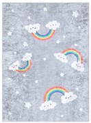 Detský koberec JUNIOR 52063.801 dúha, sivý